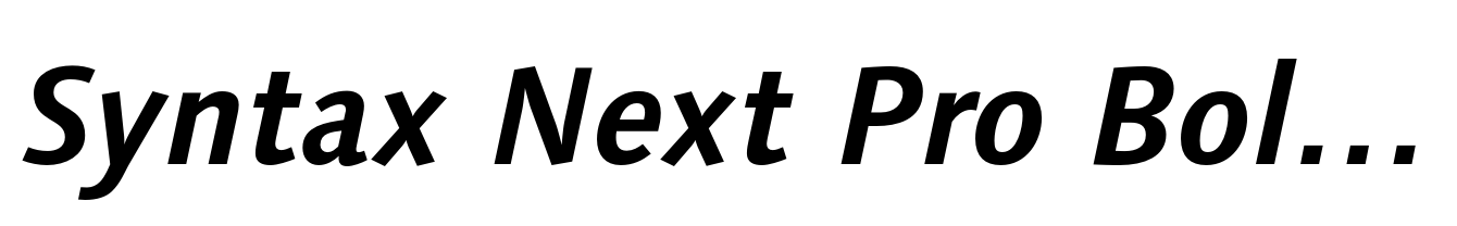 Syntax Next Pro Bold Italic